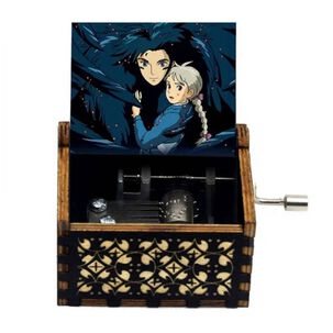 Caja Musical Negra De Castillo Ambulante