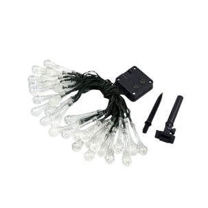 Luces Solares De Gotas 20 Led Amarillas De 4 Metros