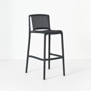 Taburete Alto Capri Polipropileno - Negro