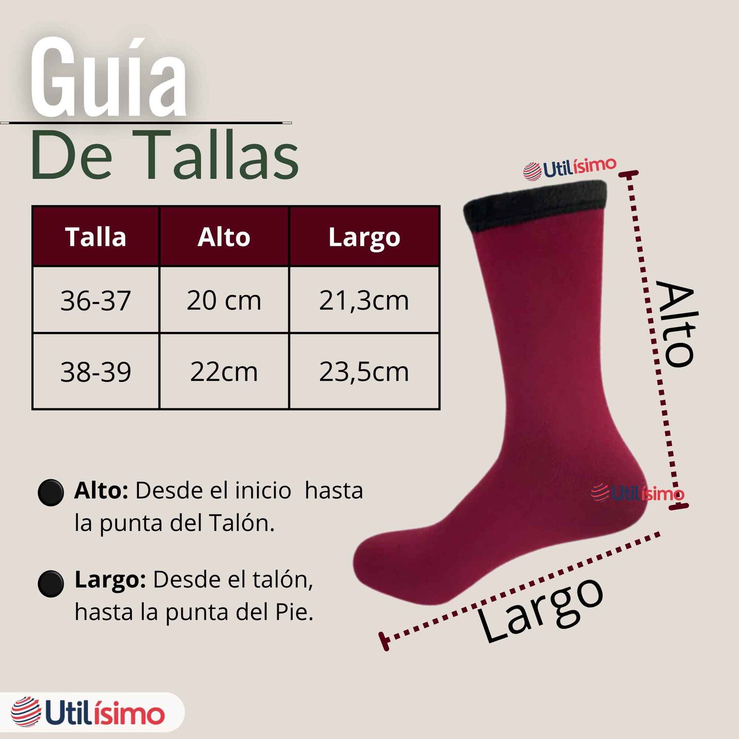 Calcet&iacute;n Chiporro Mujer Surtido Ultra T&eacute;rmico Invierno Polar Unicolor 1 Par image number 3.0
