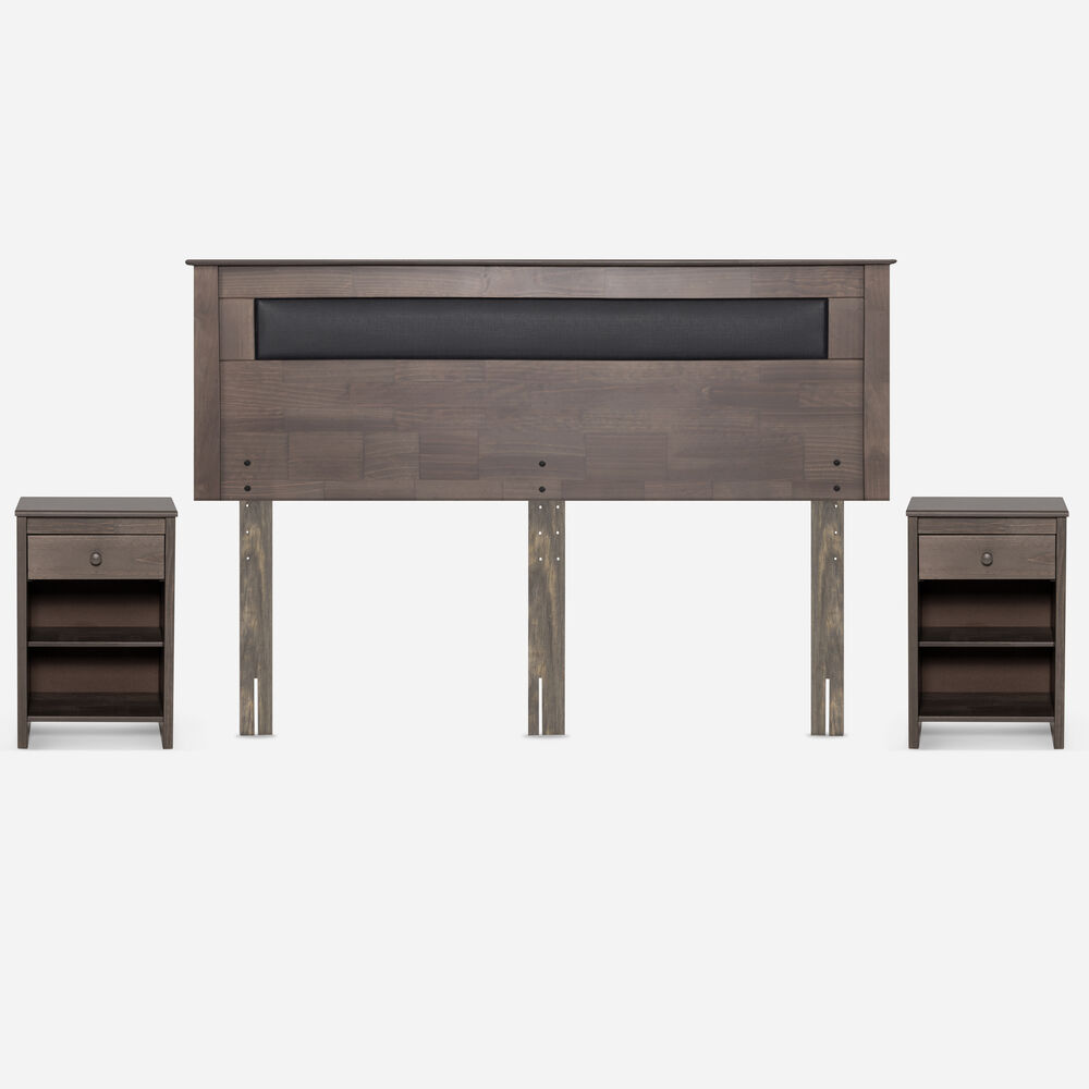 Cama Europea Rosen New Style 4 Plus / King / Base Dividida  + Set Maderas Ferrara Gris image number 2.0