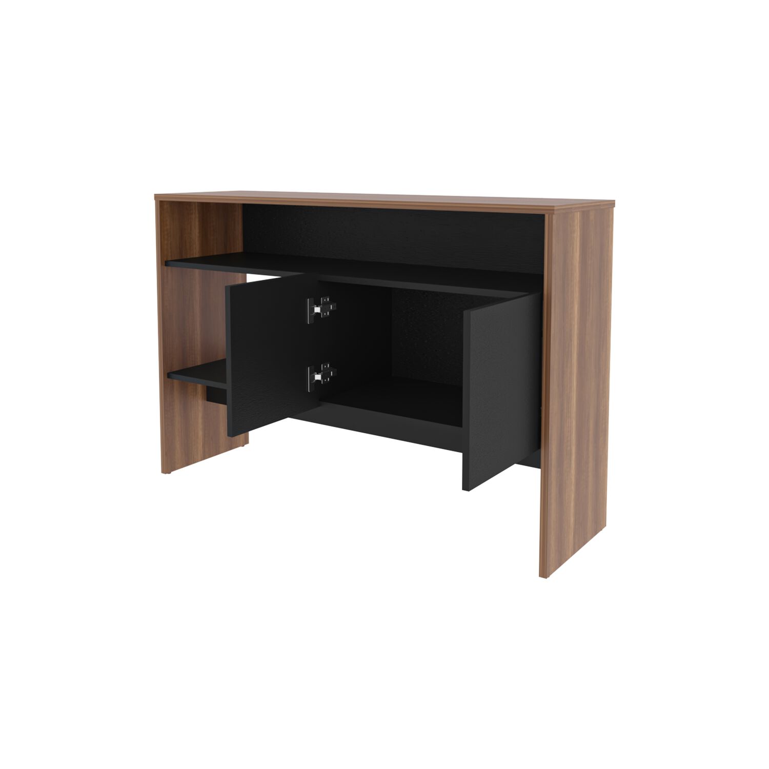 Arrimo 2 Puertas 80x120x35 Cm Fm-002c - Cafe Claro / Negro image number 3.0