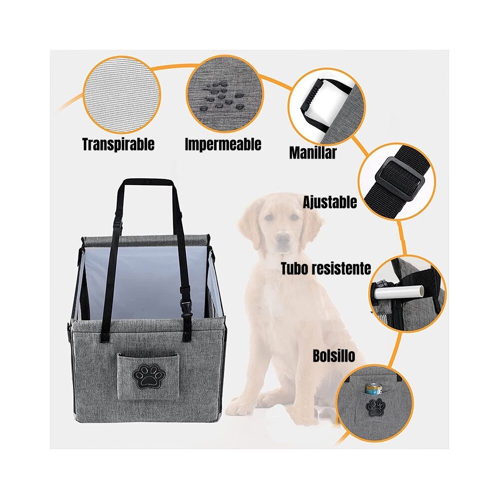 Asiento De Auto 49cm Perros Plegable Con Protector Guard image number 2.0