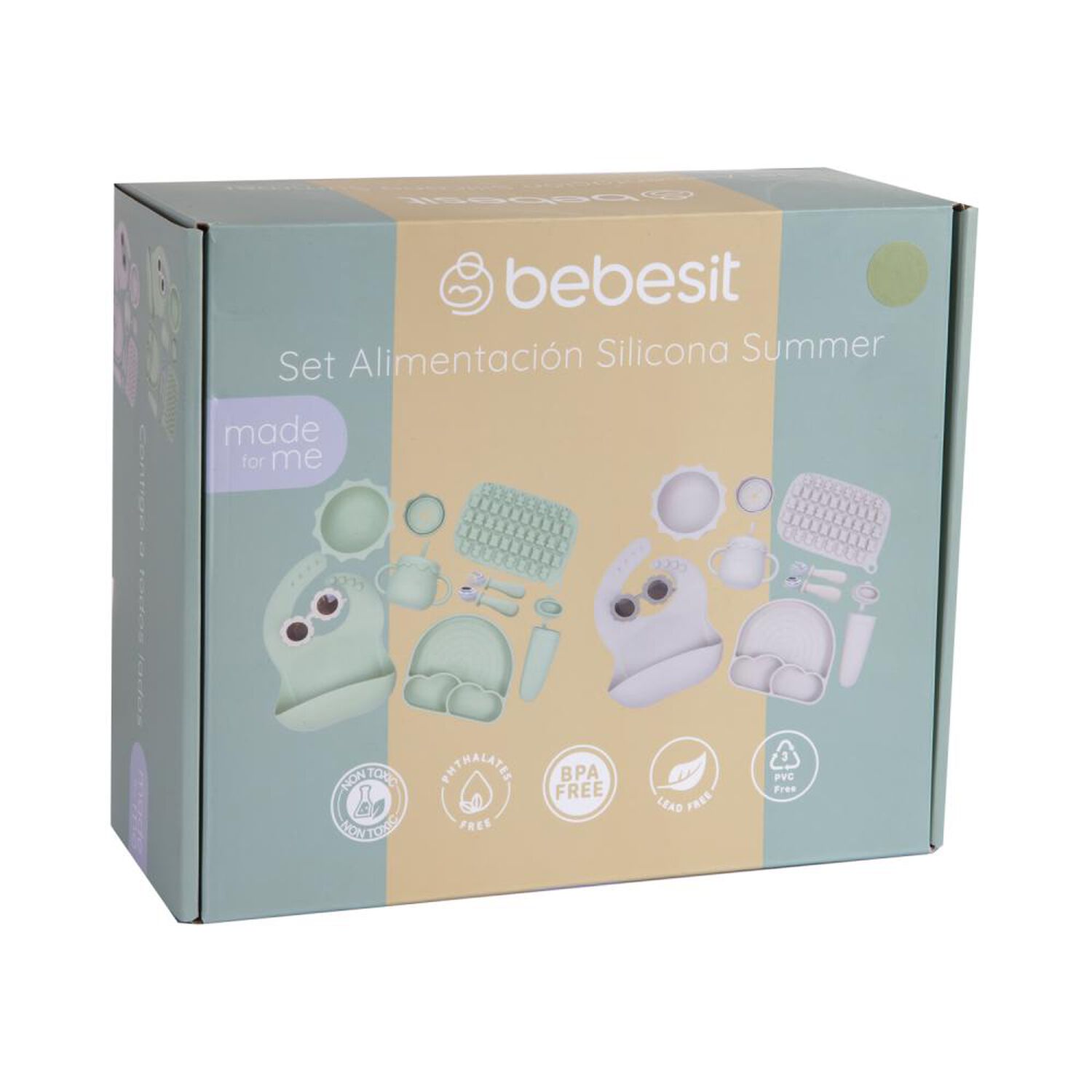 Set Alimentaci&oacute;n Bebesit Summer Silicona Verde image number 7.0