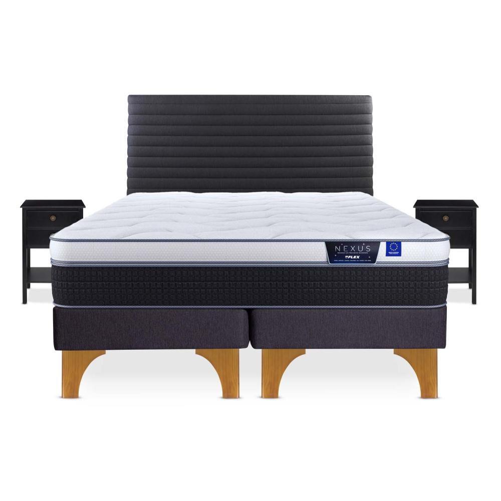 Cama Europea Flex Nexus / 2 Plazas / Base Dividida + Set De Maderas image number 0.0