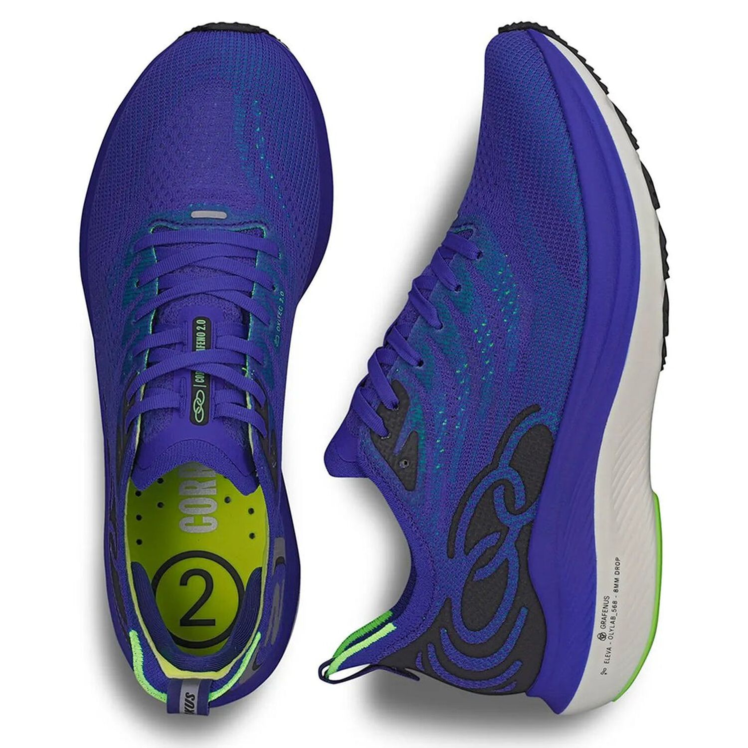 Zapatilla Running Hombre Corre Grafeno 2 Azul image number 3.0