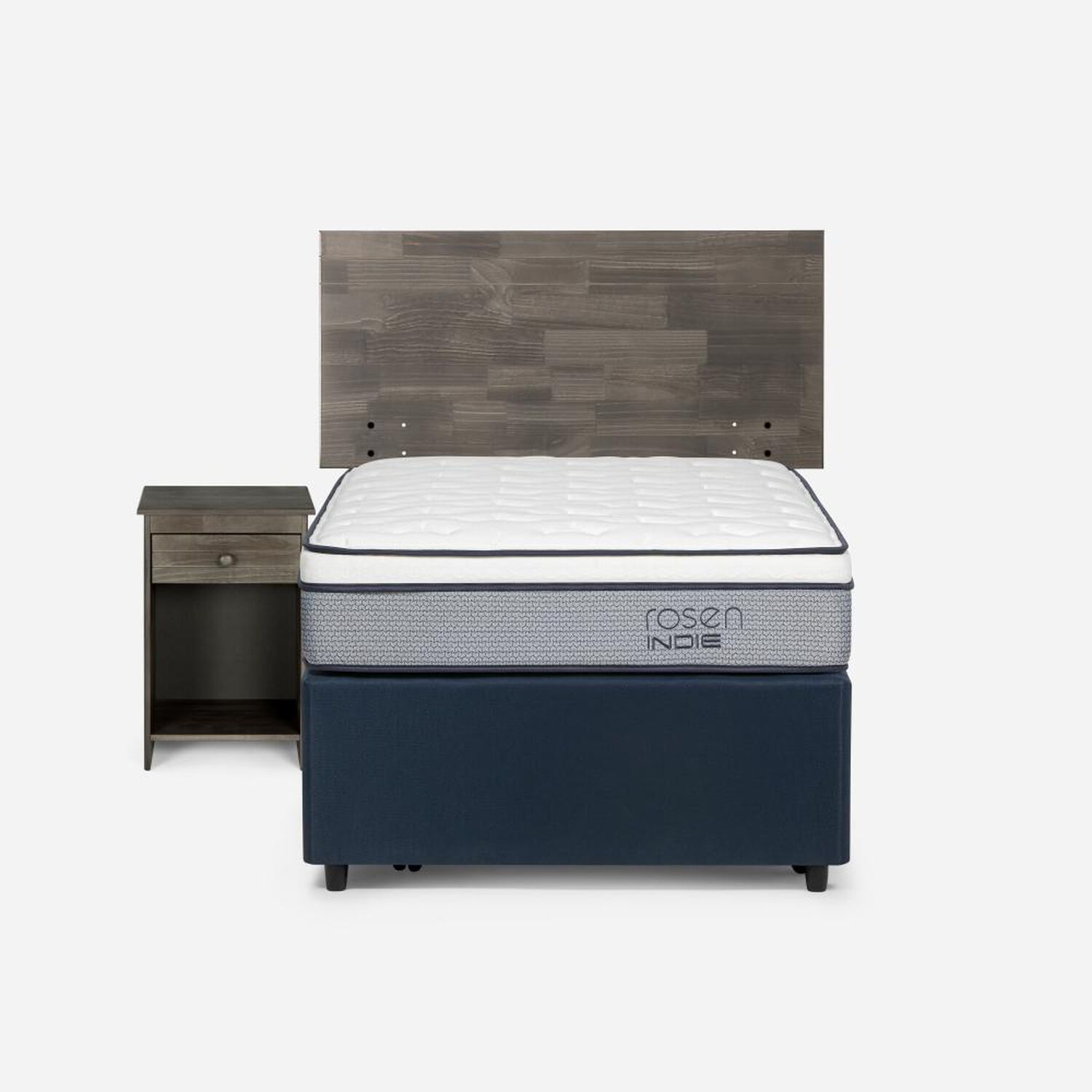Cama Nido Rosen Indie / 1.5 Plazas / Base Normal + Set De Maderas Tabor Grafito image number 0.0