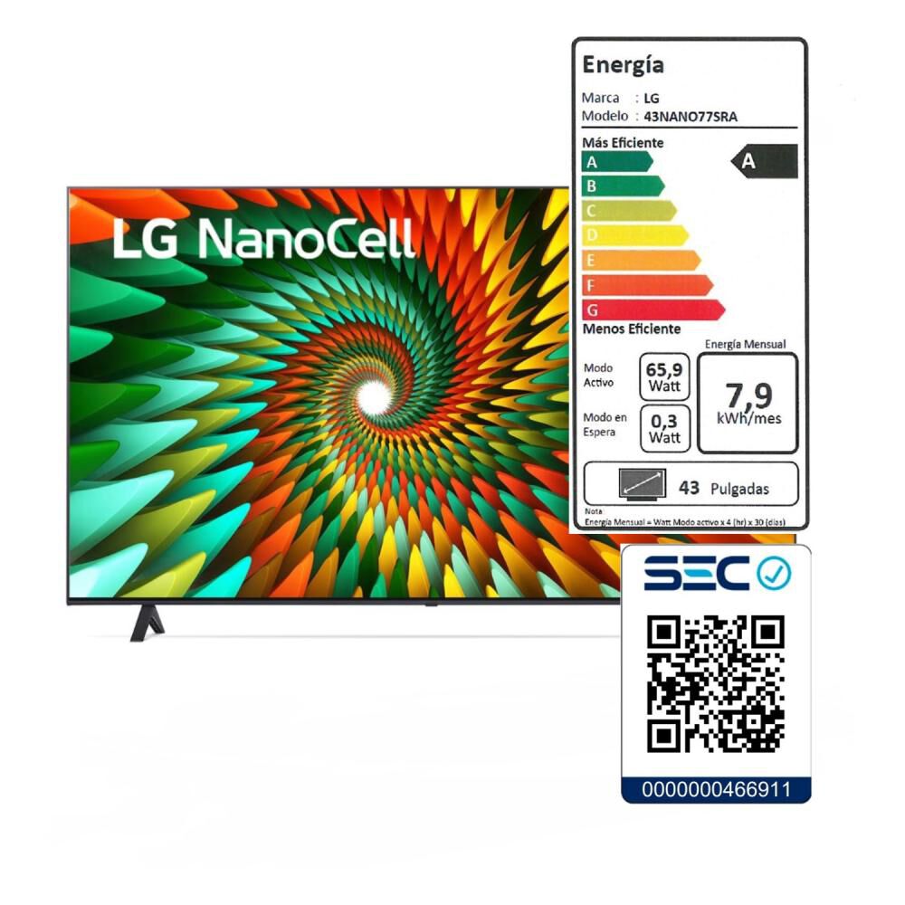 NanoCell 43" LG 43NANO77SRA / Ultra HD 4K / Smart TV / Magic Remote image number 10.0