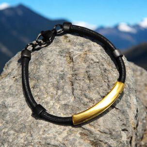 Pulsera De Hombre Cat J007b70118 Dorado-negro