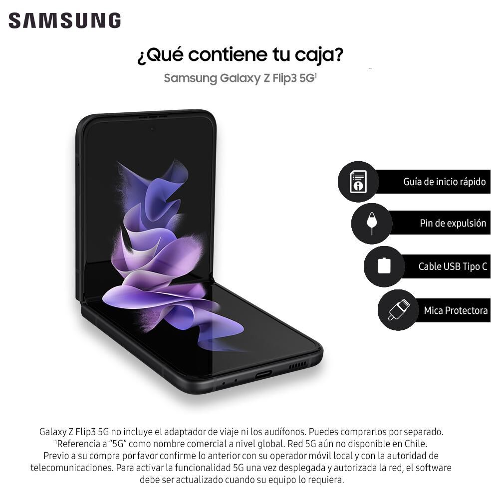 Smartphone Samsung Galaxy Z Flip 3 Negro / 128 Gb / Liberado image number 8.0