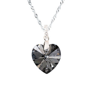 Collar Gran Romance Cristales Genuinos Silver Night