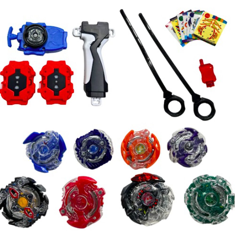 Juguete Bleyblade Set De 8 Bley Blay + Maleta + Lanzador. image number 5.0