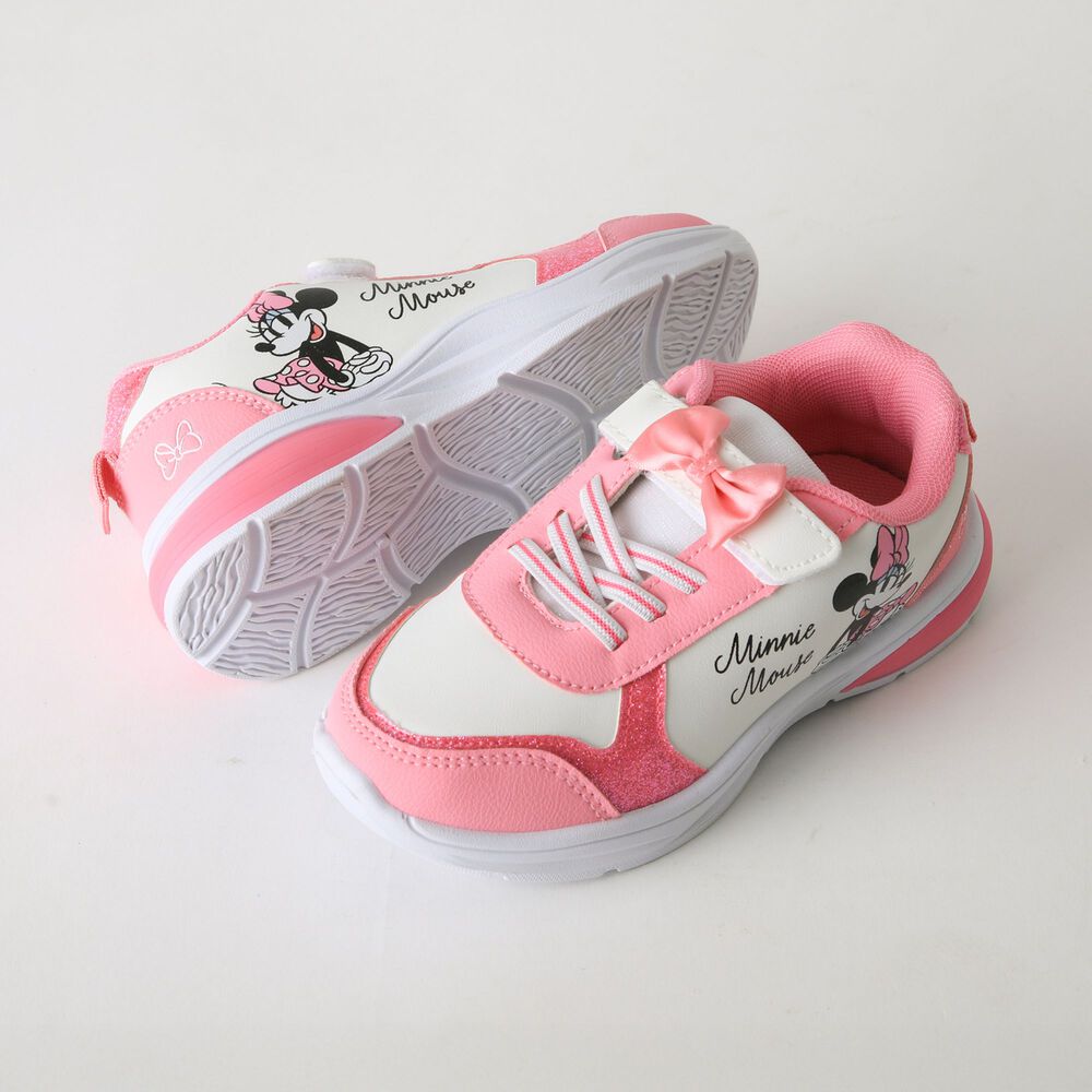 Zapatilla Luces Ni&ntilde;a Velcro Mo&ntilde;o Minnie Rosado Disney image number 3.0