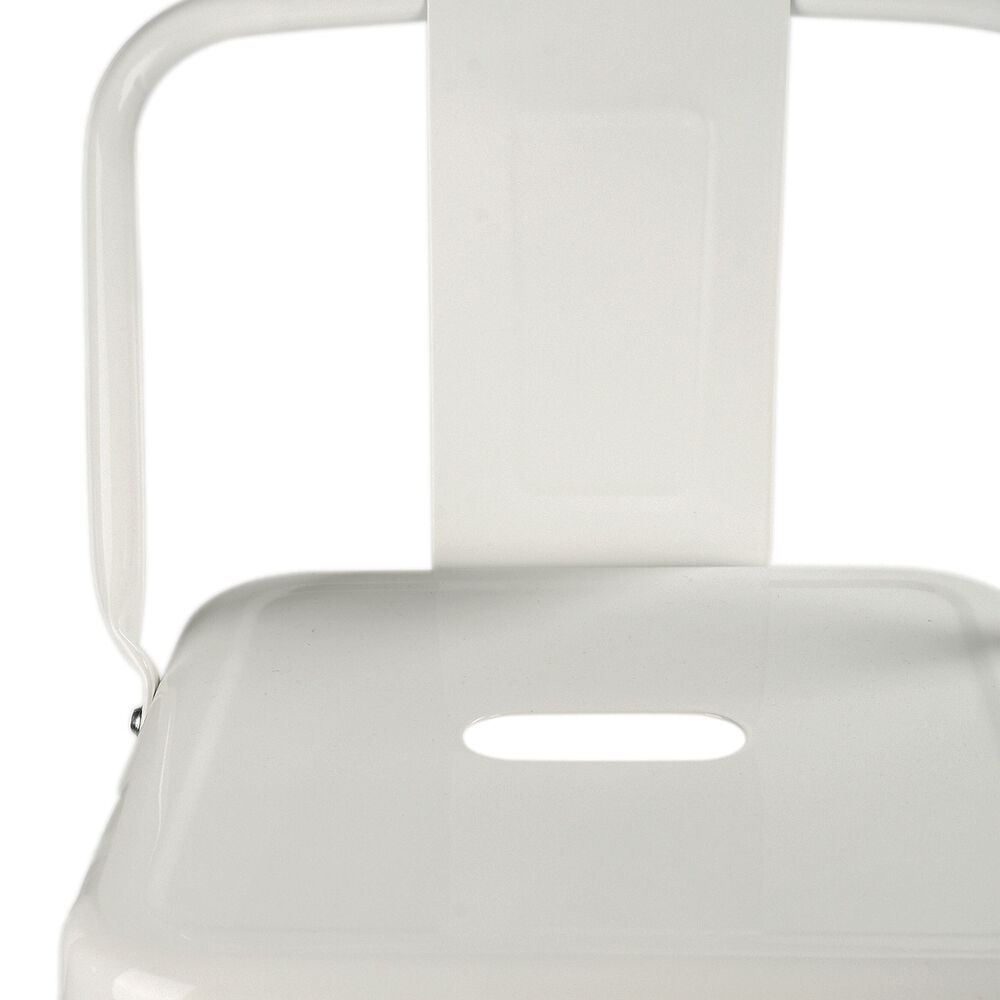 Pack 4 Piso Taburete Tolix Con Respaldo Blanco image number 5.0
