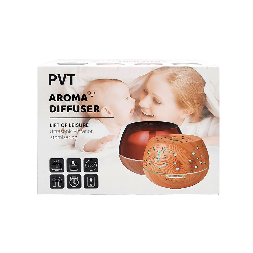 Difusor De Aromas Humidificador Pvt 500 Ml Apagado Automatico Con Atomizador image number 3.0