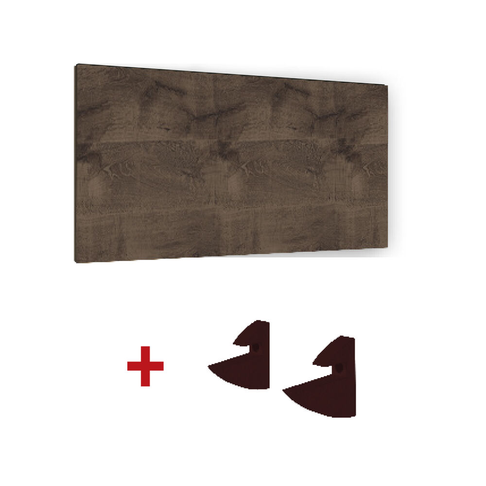 Set 1 Repisa + 2 Soportes Mdp Chocolate 60x30cm Brasforma image number 0.0