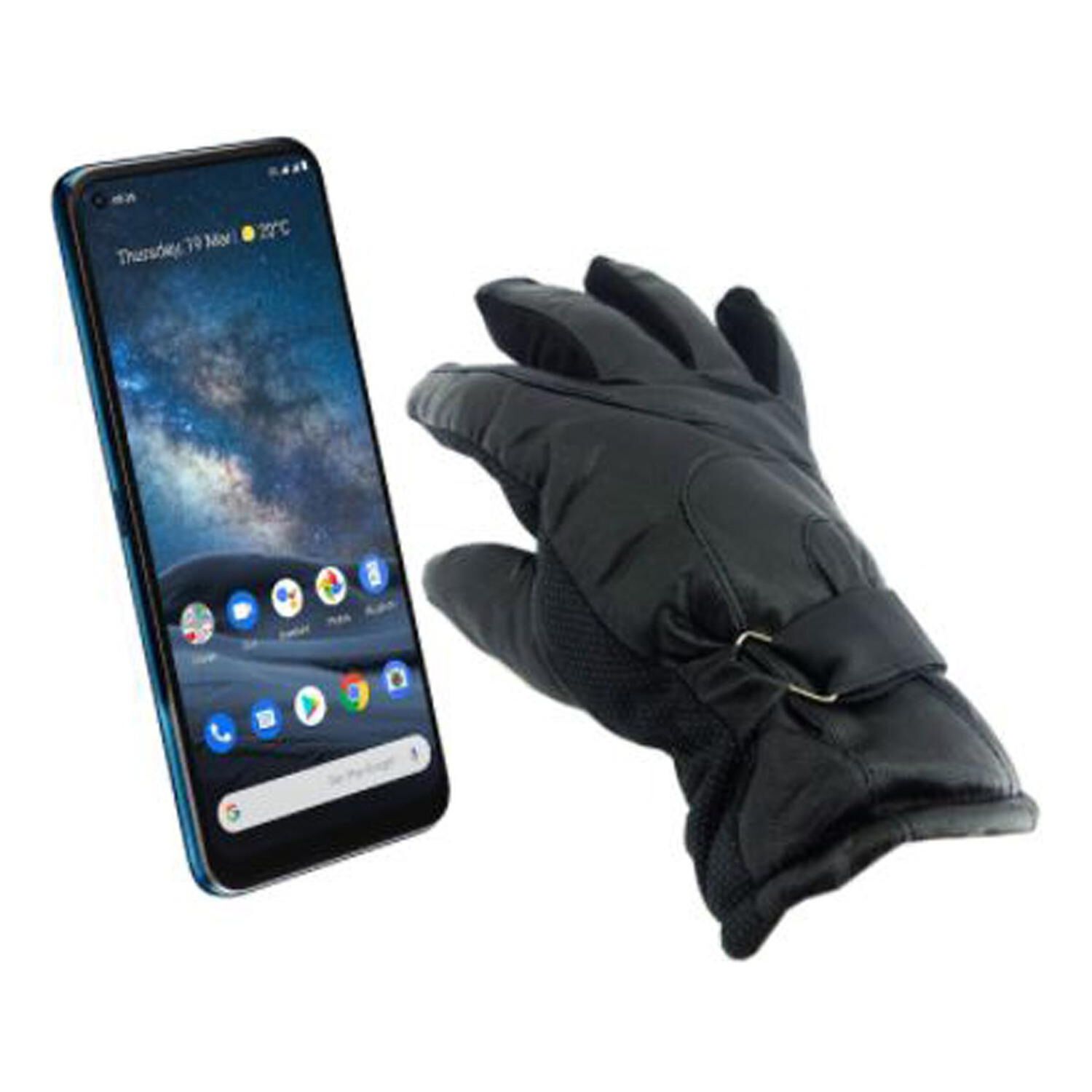 Guante Cuero Moto Gripe Deluxe Negro image number 4.0