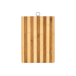 Tabla De Cortar Madera Bamb&uacute; Con Mango Picoteo 30x20cm
