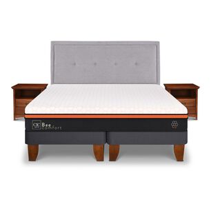 Cama Europea Cic Bee Comfort / King / Base Dividida + Set De Maderas