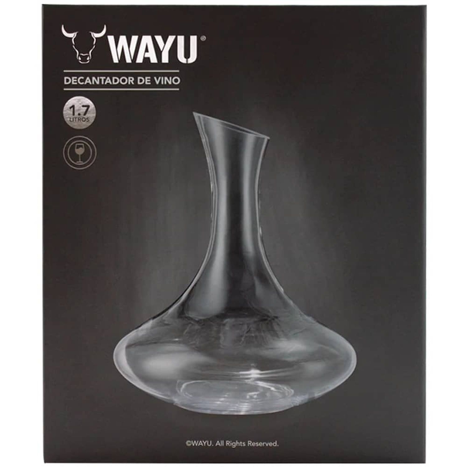 Decantador Aireador Vino 1,7 Litros Wayu Cristal Premium image number 4.0