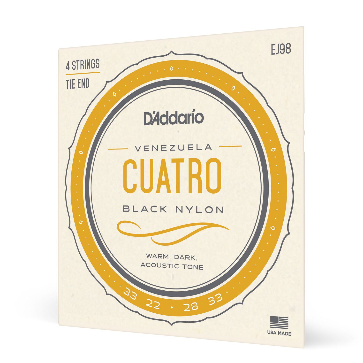 Set De Cuerdas Cuatro Venezolano Ej98 Daddario image number 0.0