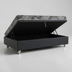 Cama Baul 1.5 Plaza L190 Cm + Colchon Modelo Ideal / Con Ruedas Ptron (gris)