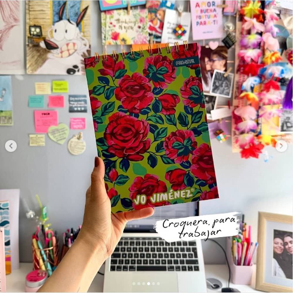 Cuaderno Dibujo Croquera 80 Hojas Pro Arte Jo Jimenez Rojo image number 1.0