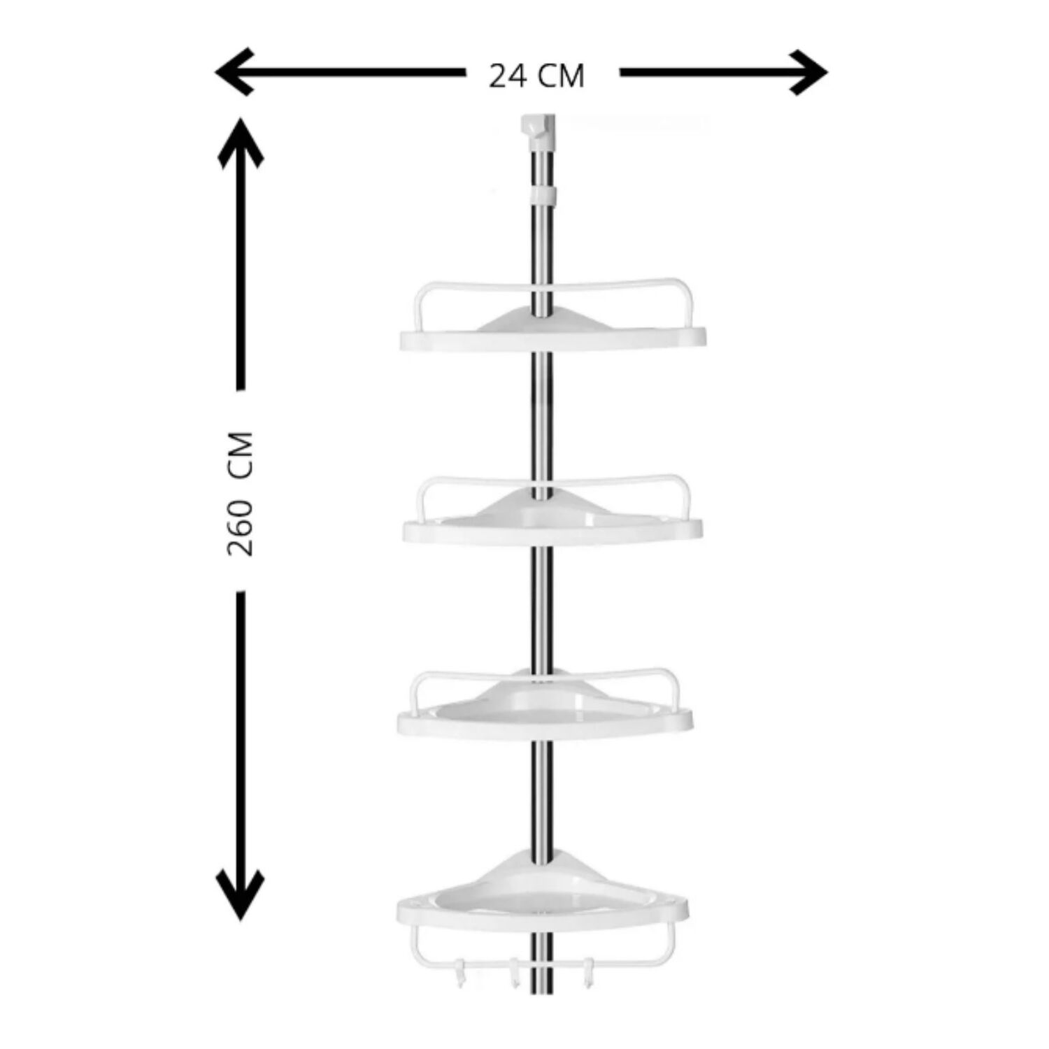 Organizador Esquinero Ducha Ba&ntilde;o Multiuso 4 Pisos Ajustable image number 7.0