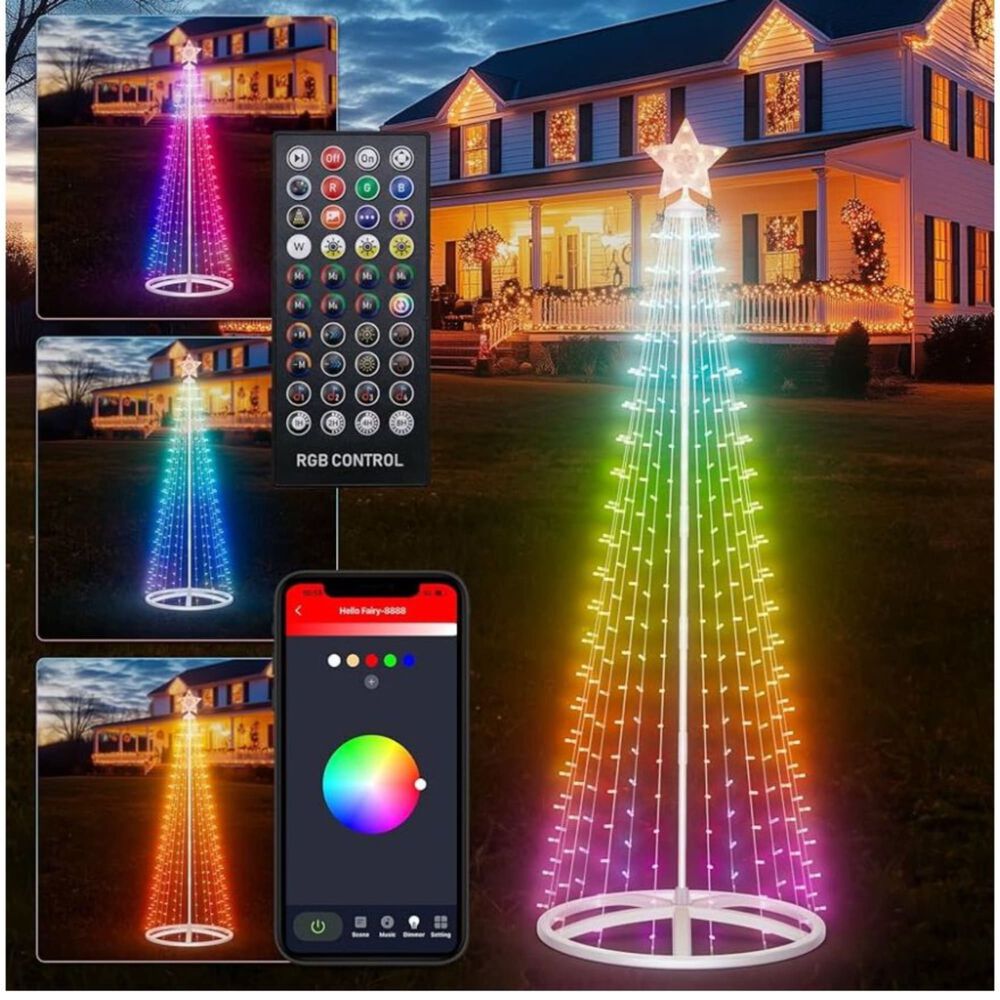 Árbol Luces Led Navidad Inteligente Enchufe Usb, 1.80m 18n1 image number 3.0