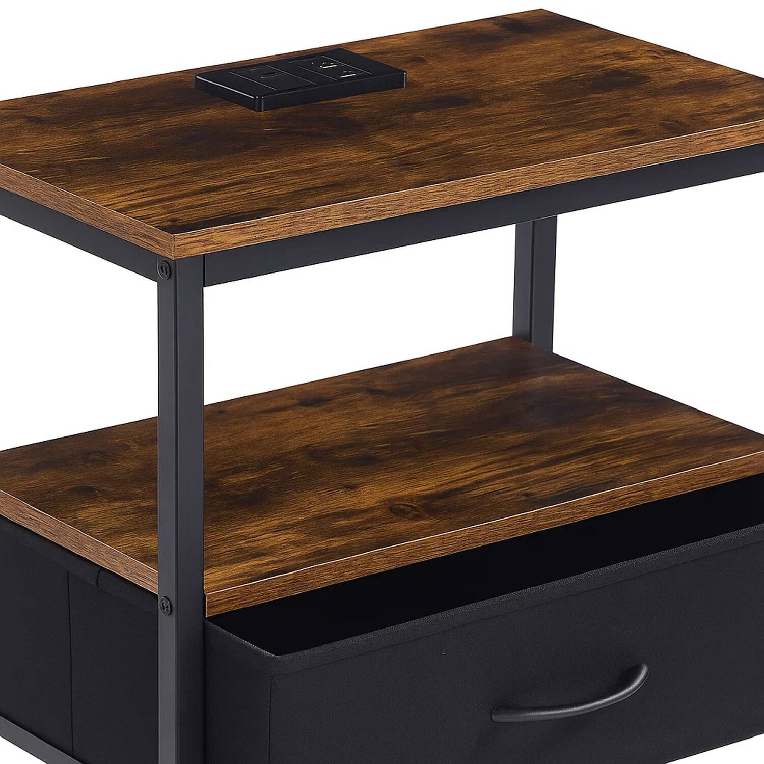 Pack De 2 Veladores Estilo Industrial Black Wood 50x30x61 image number 5.0