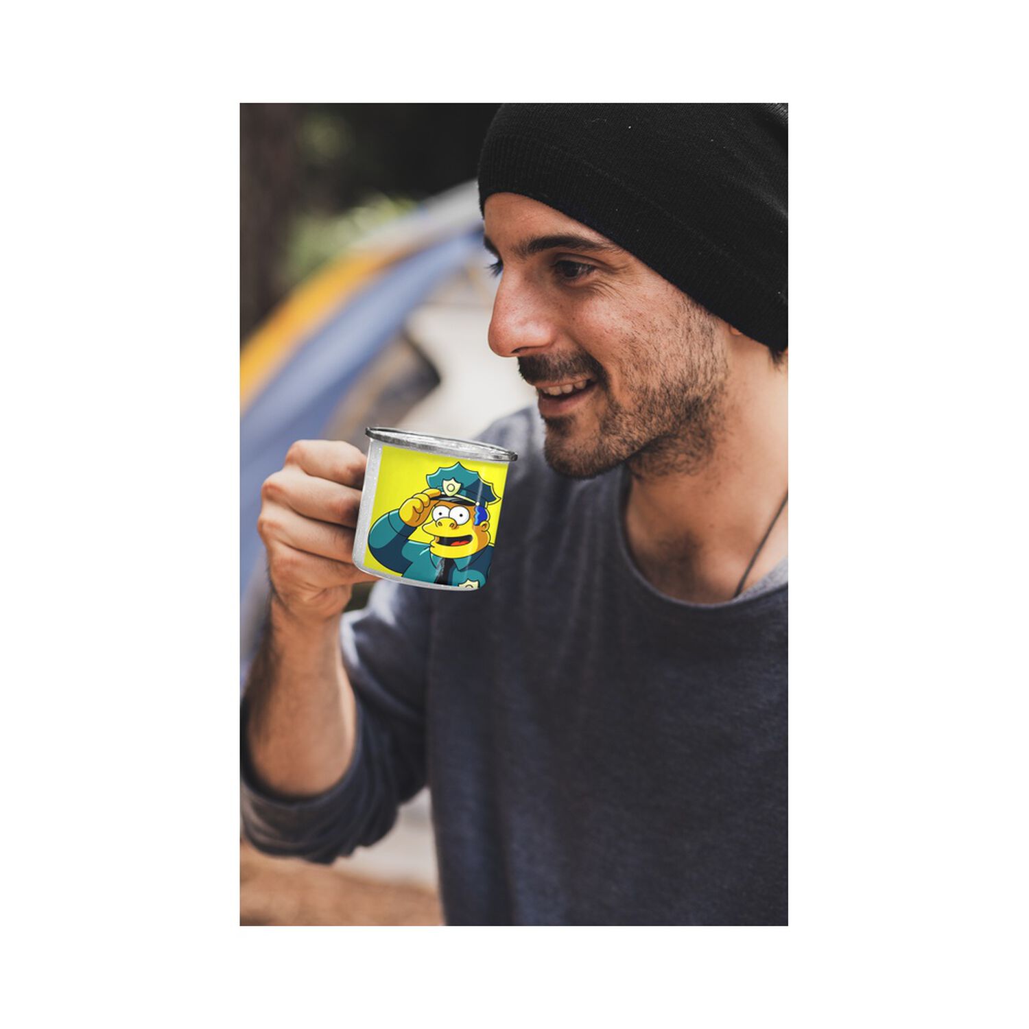 Taza Enlozada Lechera Jefe Gorgory Policia Los Simpson image number 1.0