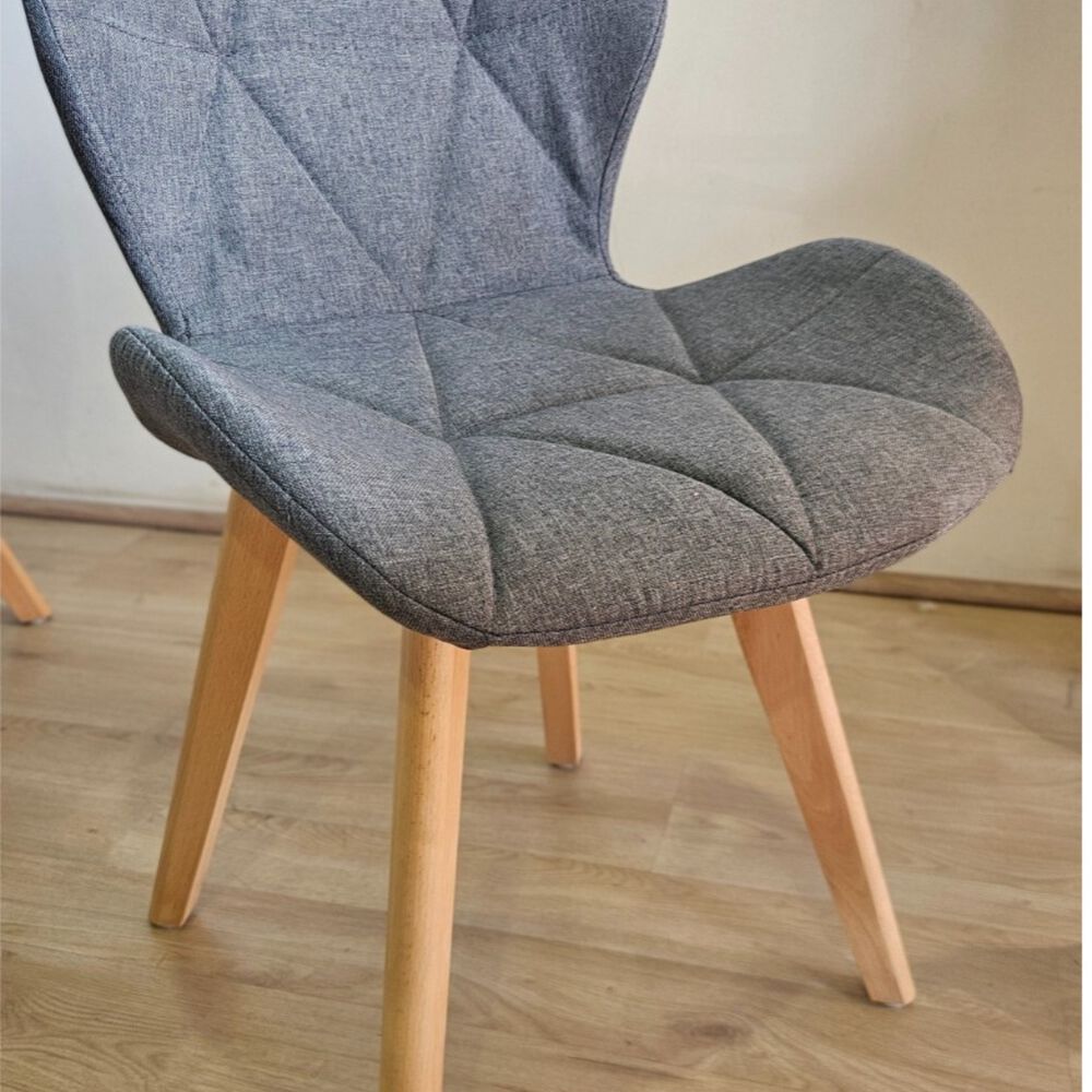 Pack 6 Sillas Mariposa Wood Lino Gris image number 1.0