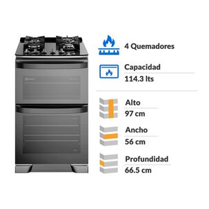 Cocina A Gas Electrolux F4ead 4 Quemadores