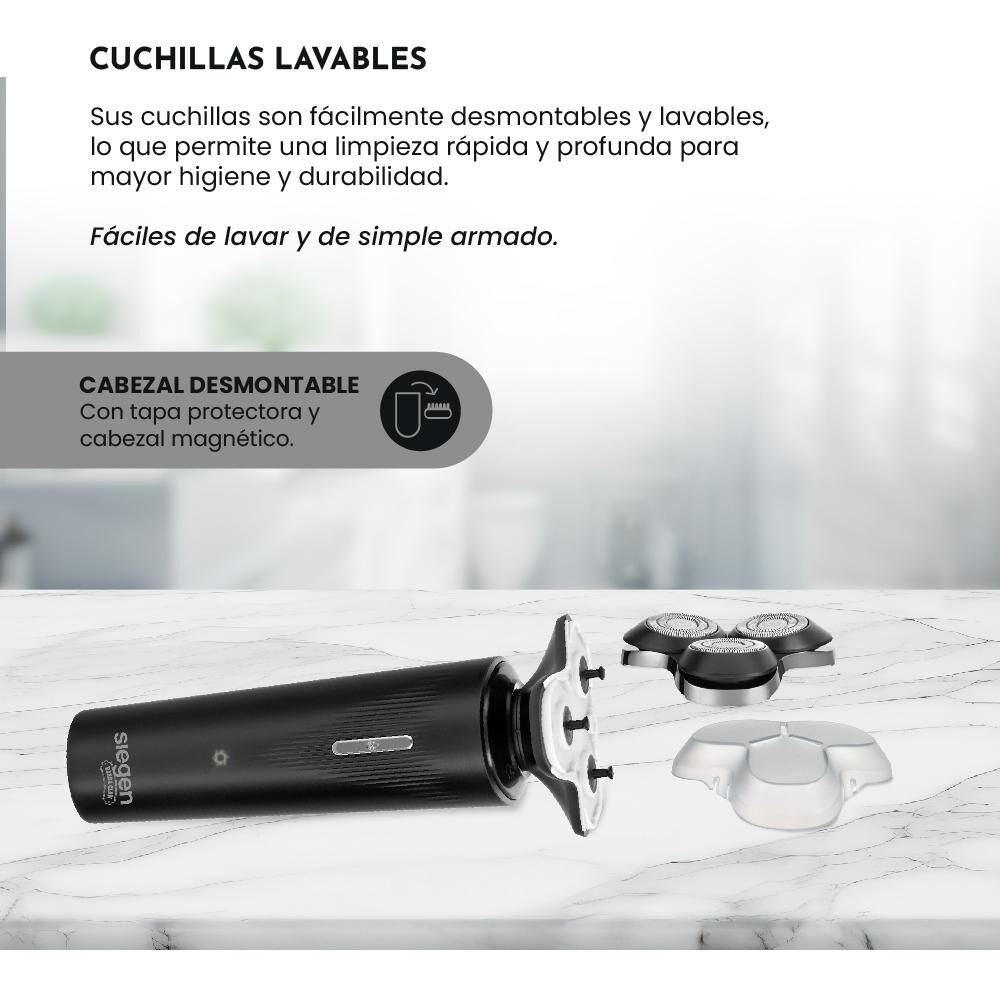 Máquina De Afeitar Siegen SG-7205 Uso Húmedo/Seco 4D y Carga Rápida image number 4.0