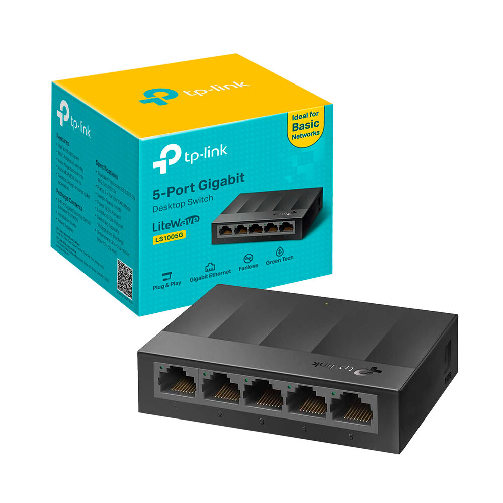 Switch Tp-link Litewave Ls1005g 5-port Rj45 10/100/1000mbps image number 0.0
