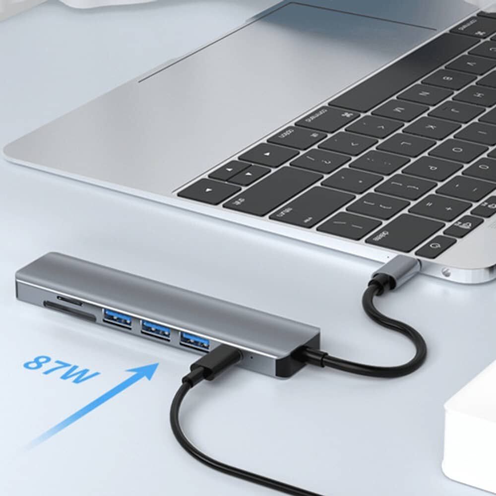 Adaptador 7 En 1 Entrada Tipo C 4k Hdmi Mac Windows image number 3.0