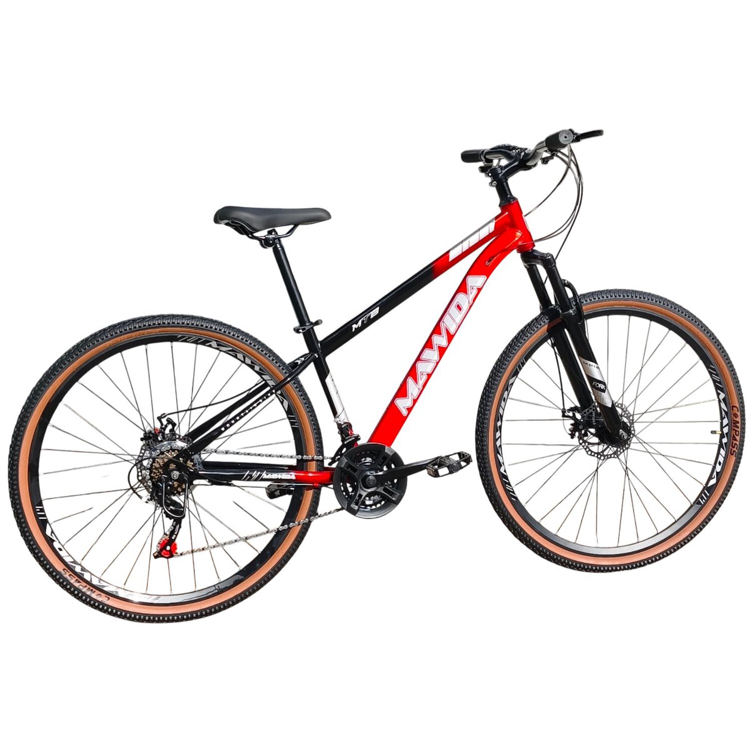 Bicicleta Aro 29 Mawida 21 Veloc Y Freno Disco Rojo Negro image number 4.0