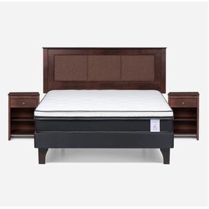 Cama Europea Rosen New Style 6 / 2 Plazas / Base Normal + Set De Maderas