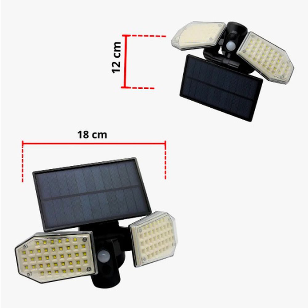 L&aacute;mpara Farol Led De Pared Solar image number 2.0
