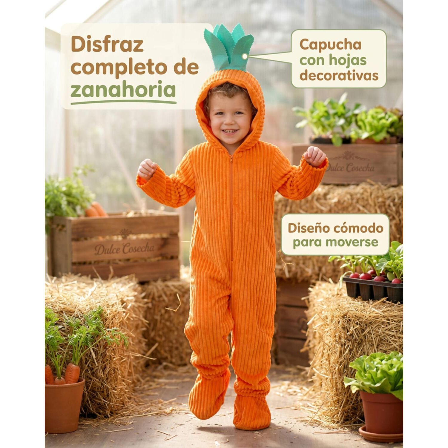 Disfraz Infantil Zanahoria Tierna image number 1.0