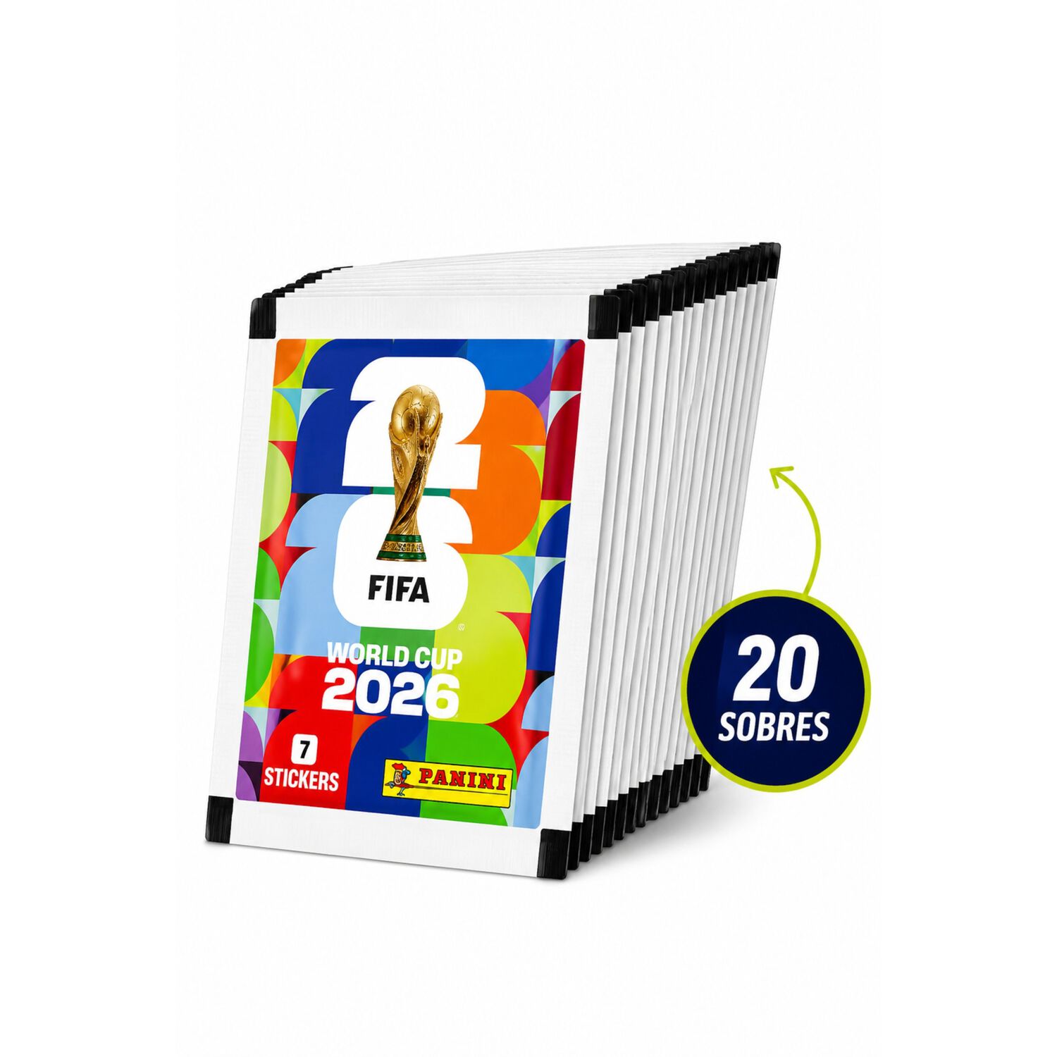 Pack 20 Sobres Panini Mundial Fifa 2026 140 L&aacute;minas Oficial image number 0.0