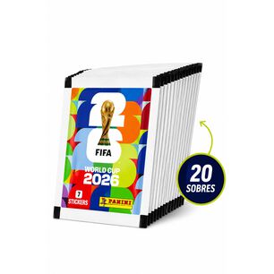 Pack 20 Sobres Panini Mundial Fifa 2026 140 L&aacute;minas Oficial