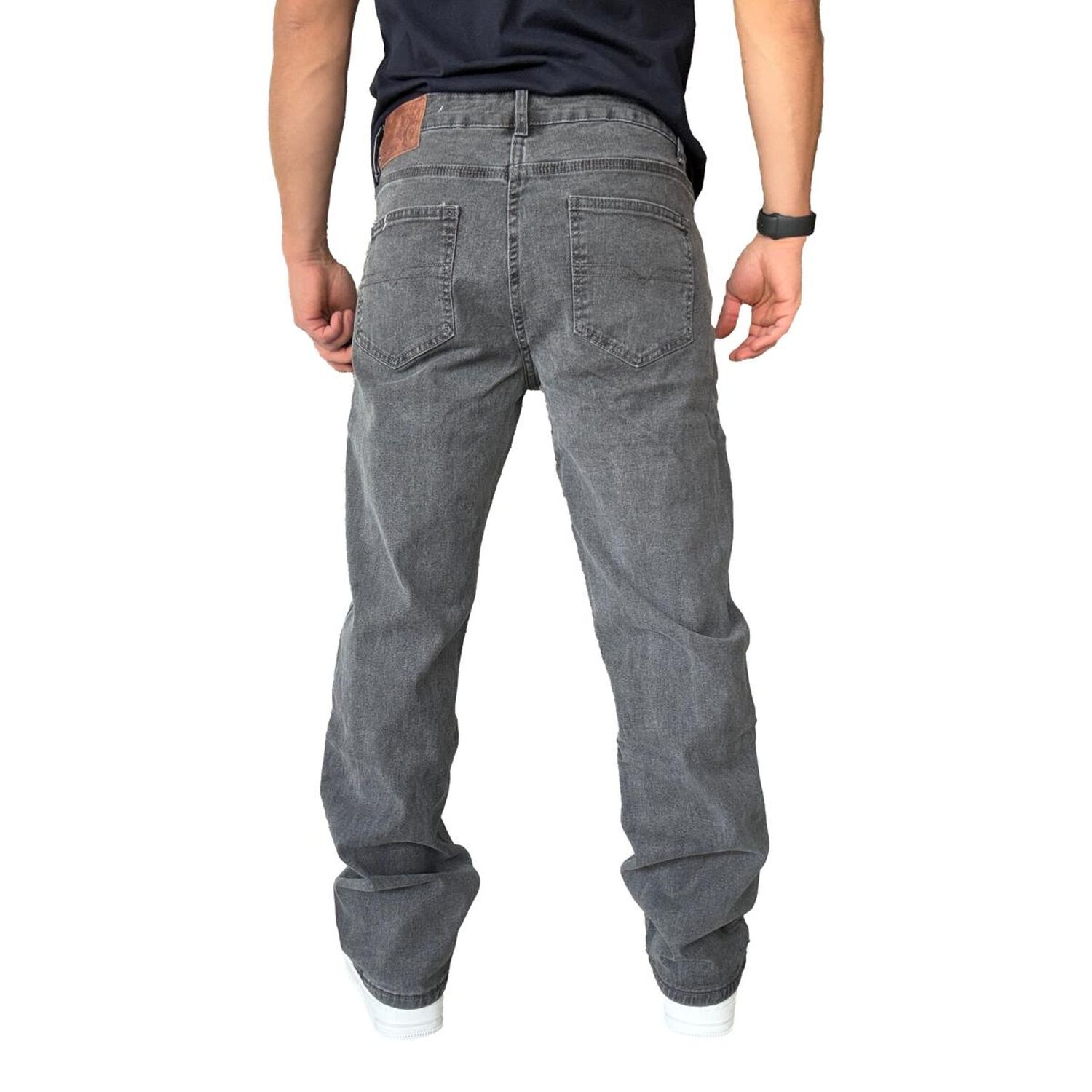 Jeans Elasticados Rectos Straight Fit Gris image number 7.0