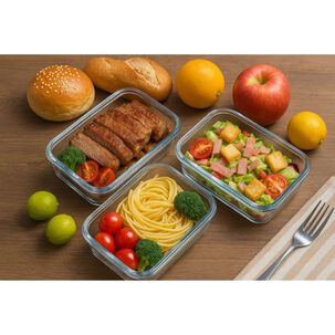 Set 15 Contenedores Hermeticos Alimentos De Vidrio Allegra