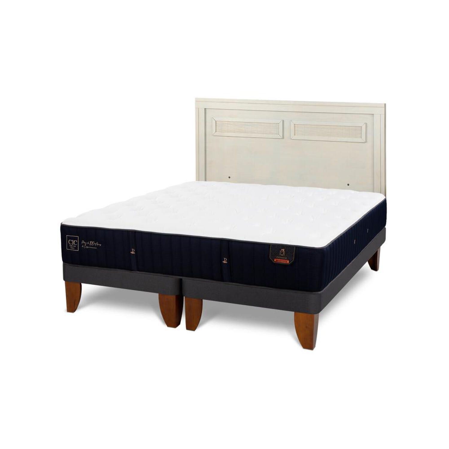 Cama Europea Cic Linea Premium / 2 Plazas / Base Dividida + Respaldo image number 5.0