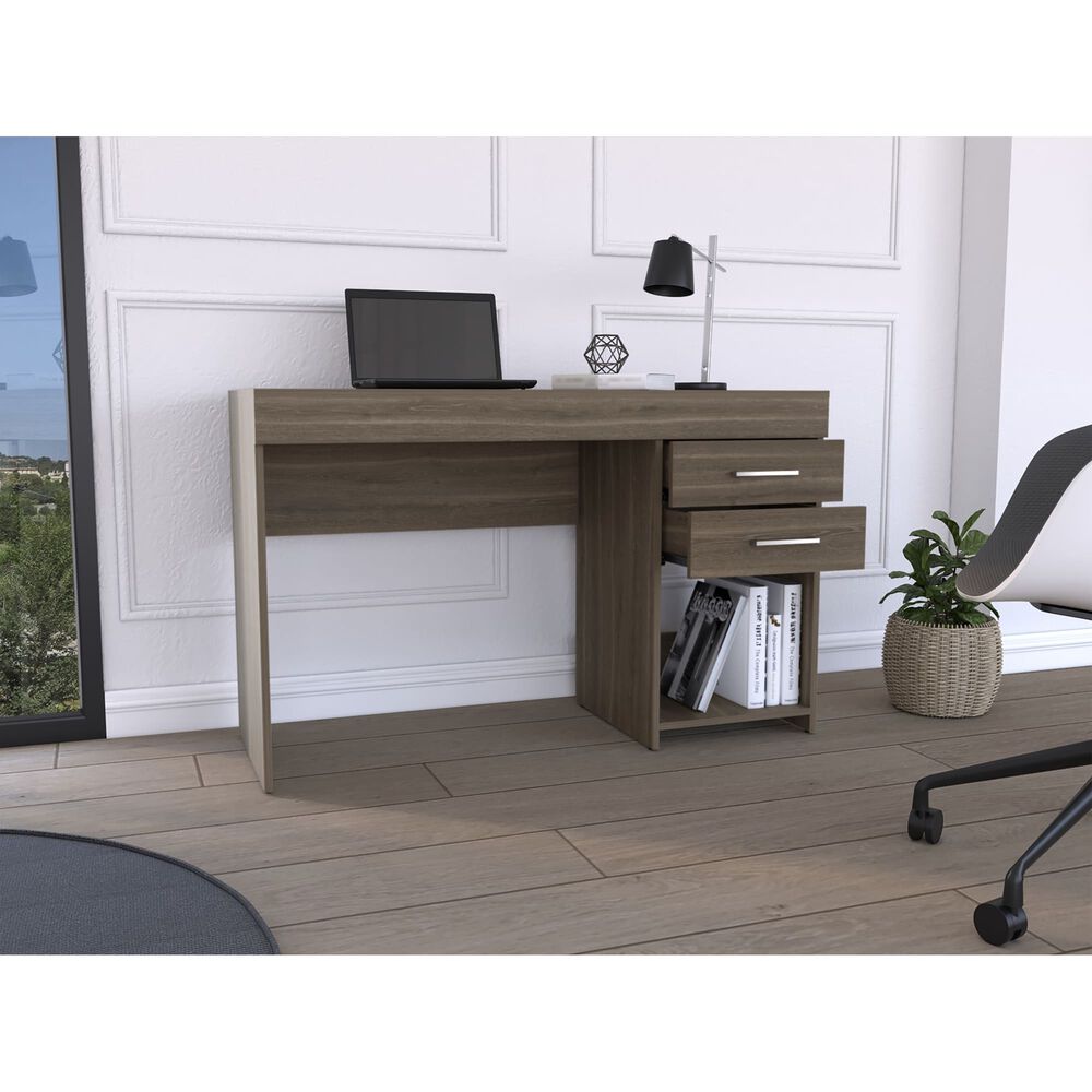 Escritorio Fm Con 2 Cajones Caf&eacute; Oscuro 75x120x45,7 Cm image number 7.0