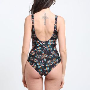 Traje De Baño Embarazada Estampado Naranjo