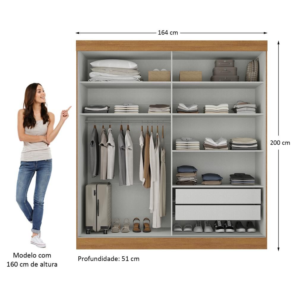 Cl&oacute;set Di Poretti Casa Blanca / 4 Puertas / 2 Cajones image number 2.0