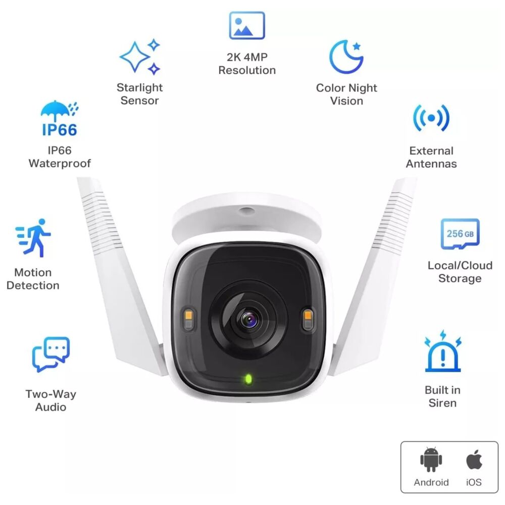 C&aacute;mara De Seguridad Wifi 2k Tp-link Tapo C320ws De Exterior image number 8.0