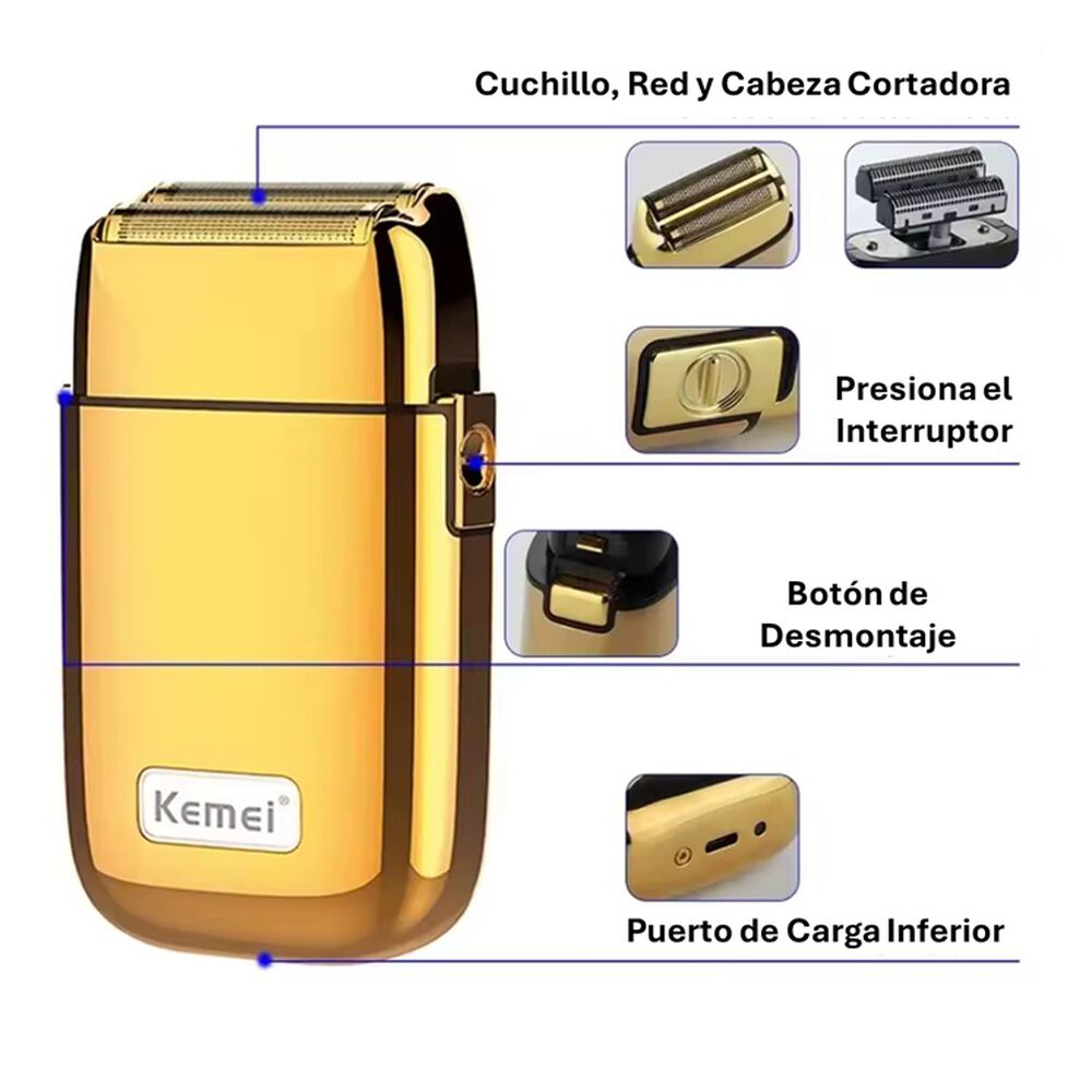 Maquina De Afeitar Kemei Km-tx1 image number 2.0